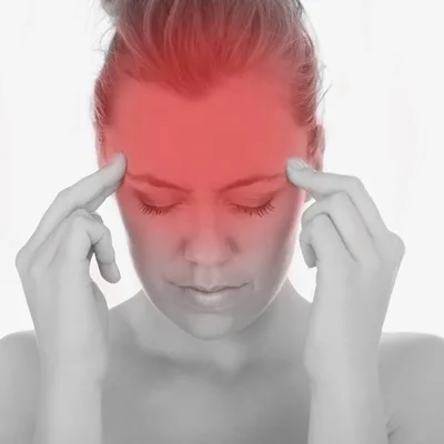 Person experiencing a headache